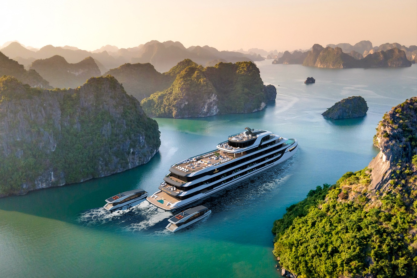 Du thuyền 6 sao Athena Premium chính thức hạ thủy: Biểu tượng xa hoa mới trên vịnh di sản- Ảnh 4.