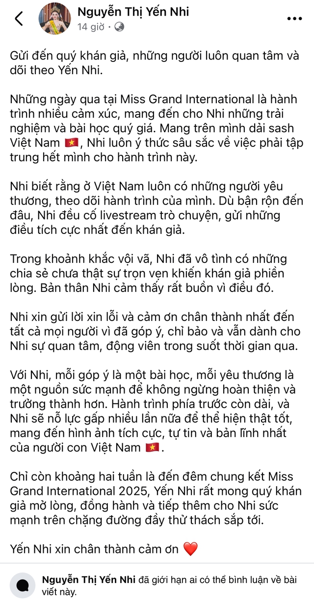 Bà Phạm Kim Dung lên tiếng sau khi Hoa hậu Yến Nhi có phát ngôn nói xấu sau lưng: "Sai quá sai tuy nhiên..."- Ảnh 7.