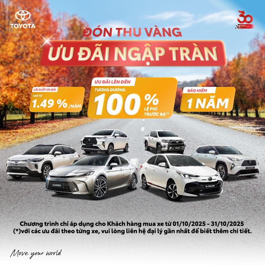Vượt tháng ngâu với doanh số ấn tượng, Toyota tung ưu đãi khủng cho khách mua xe trong tháng 10- Ảnh 2.