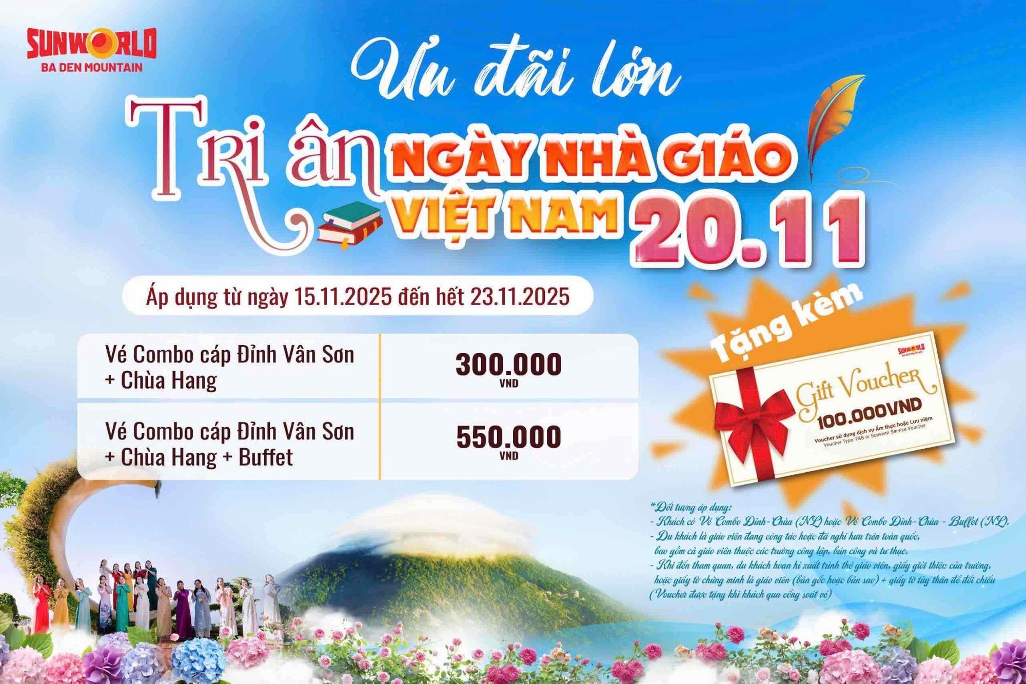 Khu du lịch núi Bà Đen ưu đãi đặc biệt nhằm tri ân ngày Nhà giáo Việt Nam- Ảnh 2. Khu du lịch núi Bà Đen ưu đãi đặc biệt nhằm tri ân ngày Nhà giáo Việt Nam- Ảnh 2.