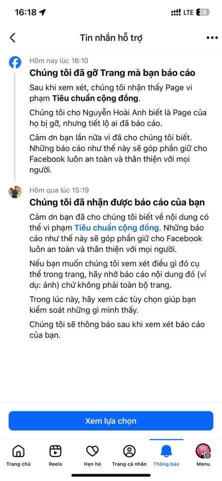 Facebook mạo danh BTV Hoài Anh "bay màu"- Ảnh 2. Facebook mạo danh BTV Hoài Anh "bay màu"- Ảnh 2.