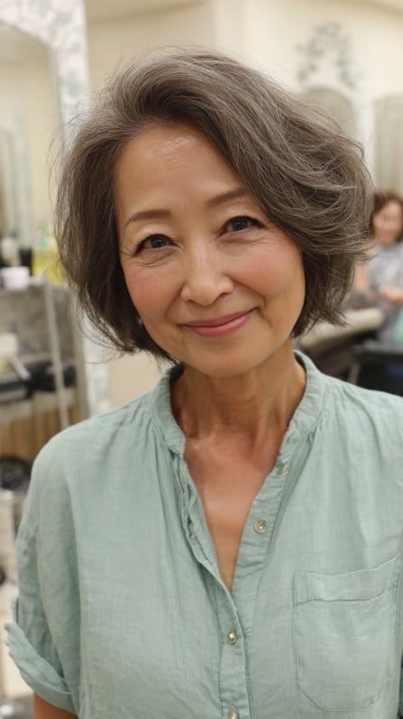 Với mái tóc bạc tự nhiên, phụ nữ trung niên nên uốn tóc, tạo độ phồng, nhìn sẽ trẻ và quý phái hơn- Ảnh 6.