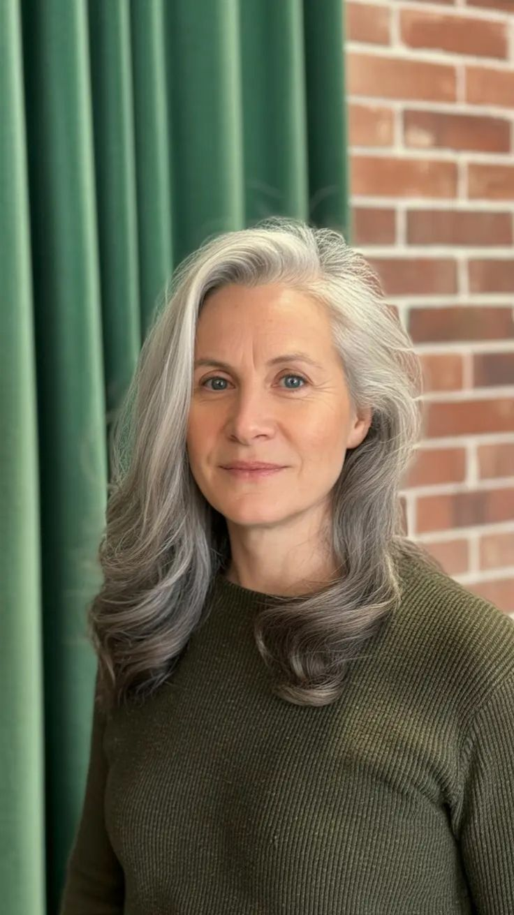 Với mái tóc bạc tự nhiên, phụ nữ trung niên nên uốn tóc, tạo độ phồng, nhìn sẽ trẻ và quý phái hơn- Ảnh 12.