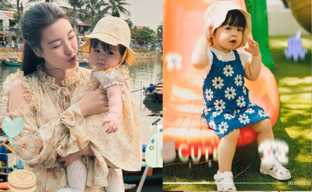 Đỗ Mỹ Linh tung loạt ảnh hiếm "dễ thương vô cùng" của ái nữ, tiết lộ vết sẹo mổ khi sinh con đầu lòng- Ảnh 5.