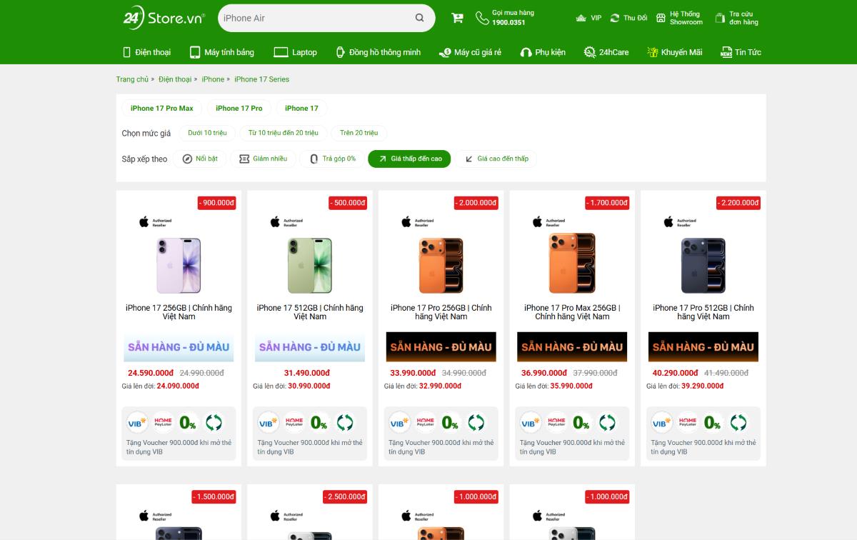 Lên đời iPhone 17 giá hời tại 24hStore, thêm quà AirPods 4- Ảnh 1. Lên đời iPhone 17 giá hời tại 24hStore, thêm quà AirPods 4- Ảnh 1.