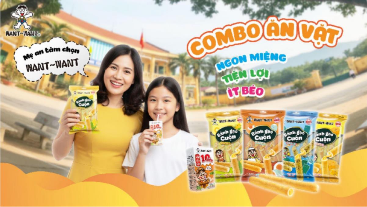 Bé mê, mẹ yên tâm với combo ăn vặt Want Want- Ảnh 1.