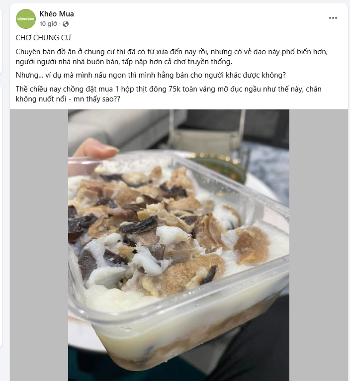 Góc khuất "chợ chung cư": Tiện thì có tiện, nhưng "vỡ mộng" thì cũng không kém phần!- Ảnh 3. Góc khuất "chợ chung cư": Tiện thì có tiện, nhưng "vỡ mộng" thì cũng không kém phần!- Ảnh 3.