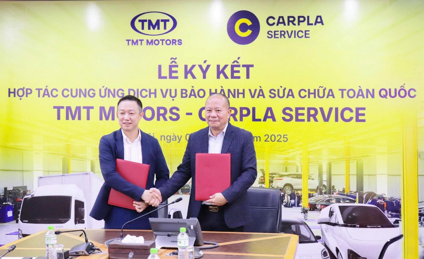 TMT Motors và Carpla Service ký kết hợp tác cung ứng dịch vụ bảo hành, sửa chữa trên toàn quốc- Ảnh 1. TMT Motors và Carpla Service ký kết hợp tác cung ứng dịch vụ bảo hành, sửa chữa trên toàn quốc- Ảnh 1.