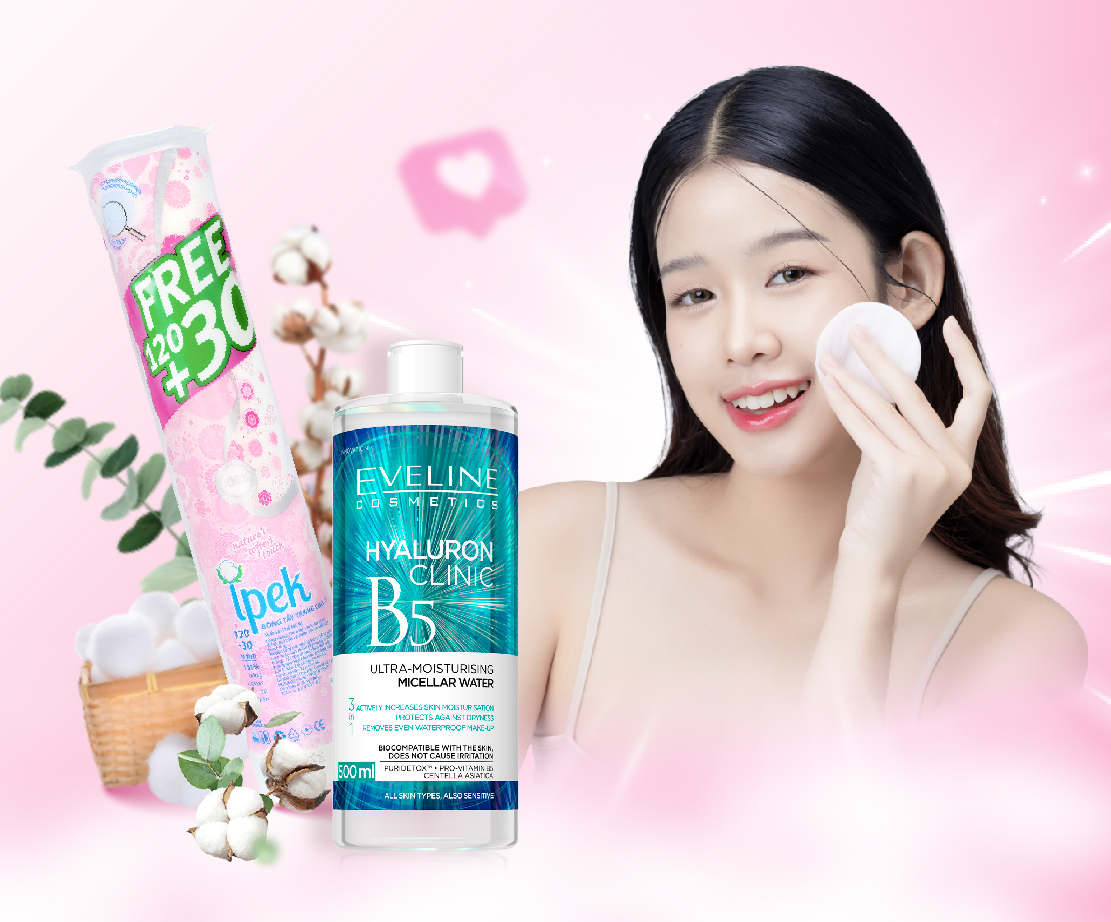Bí mật sạch sâu, dưỡng ẩm cho làn da mụn - Bộ đôi tẩy trang Ipek x Eveline- Ảnh 5.