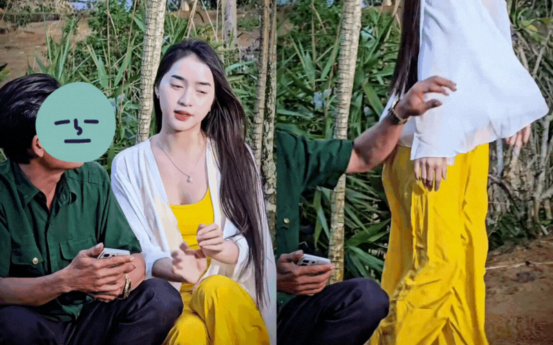 Tiktoker gần 7 triệu người theo dõi gây tranh cãi khi đăng tải video đu trend phản cảm cùng bố ruột- Ảnh 2.