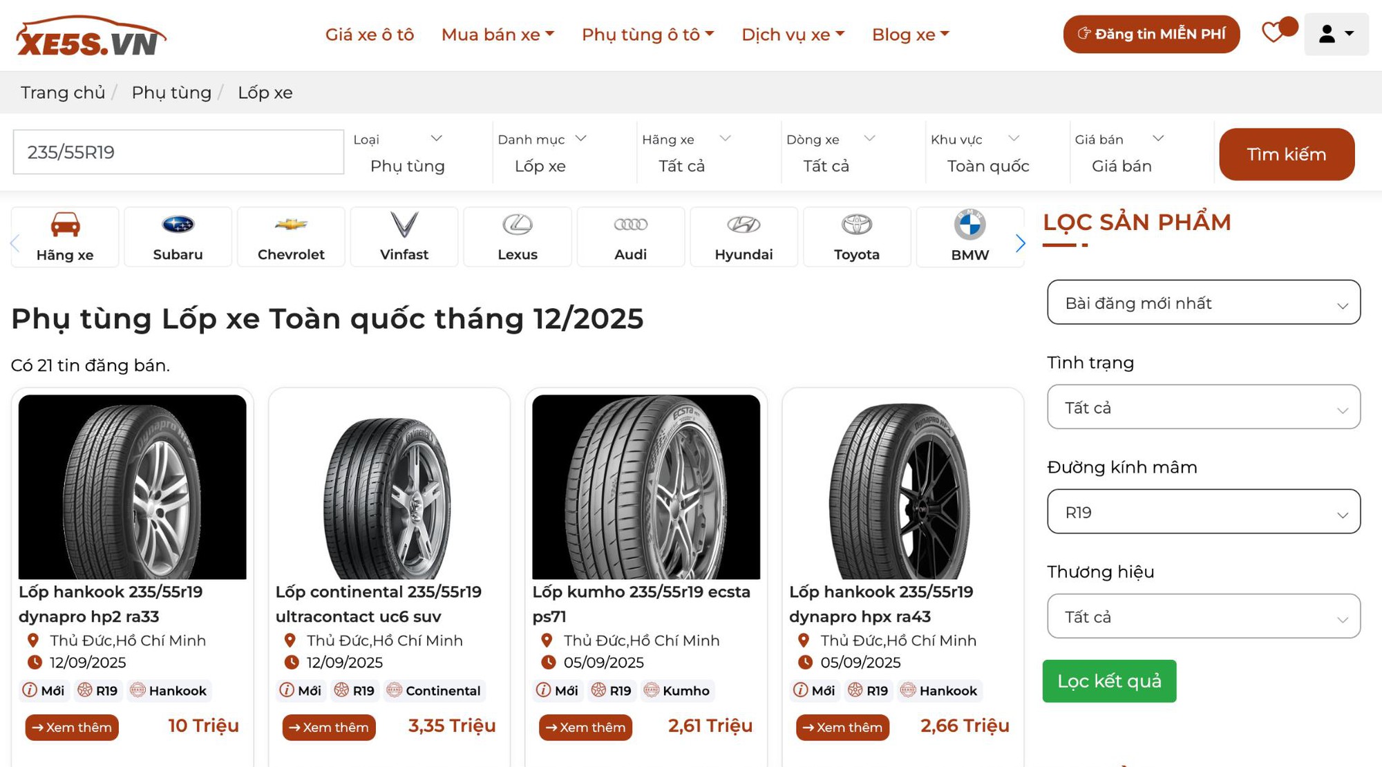 Tài xế tìm phụ tùng theo xe ô tô nhanh chóng tiện lợi tại Xe5s.vn- Ảnh 3.