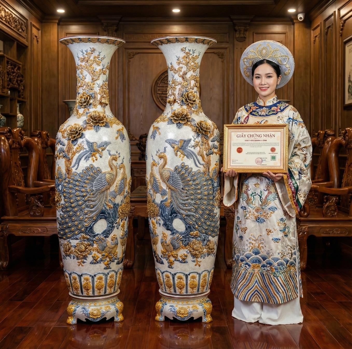 Đồ thờ gốm sứ Bát Tràng cao cấp từ Gốm Sứ Phúc Lộc Viên Minh- Ảnh 3.