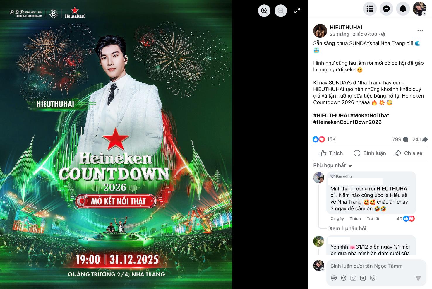 Heineken Countdown 2026 Hà Nội - Nha Trang với dàn nghệ sĩ đình đám hứa hẹn tạo nên khoảnh khắc kết nối chưa từng có- Ảnh 1.