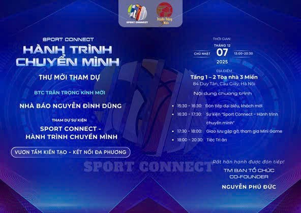 Sport Connect tổ chức sự kiện “Hành trình chuyển mình” tại Hà Nội, mở rộng kết nối và định hướng phát triển mới- Ảnh 4.