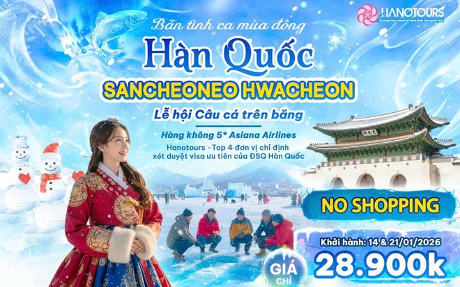 Dễ dàng trải nghiệm lễ hội câu cá trên băng Hàn Quốc cùng Hanotours- Ảnh 1.