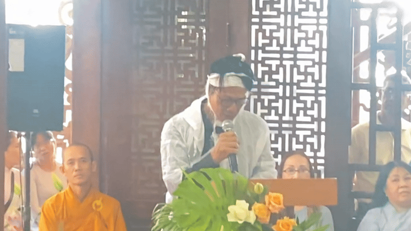 Con trai nghẹn ngào tại lễ kỳ siêu NS Thương Tín: "Con tin rằng ba đã tìm thấy sự bình yên thật sự"- Ảnh 1.