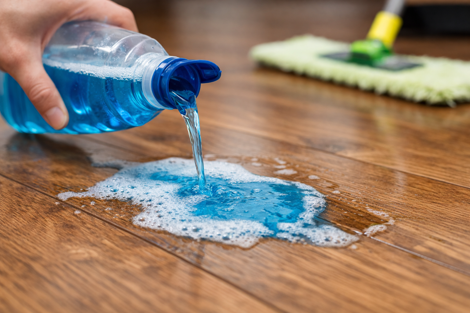 Tiện tay đổ nước lau sàn lên sàn gỗ: Một phút cho nhanh, vài tháng sau gỗ phồng rộp – tiếc không kịp- Ảnh 1.