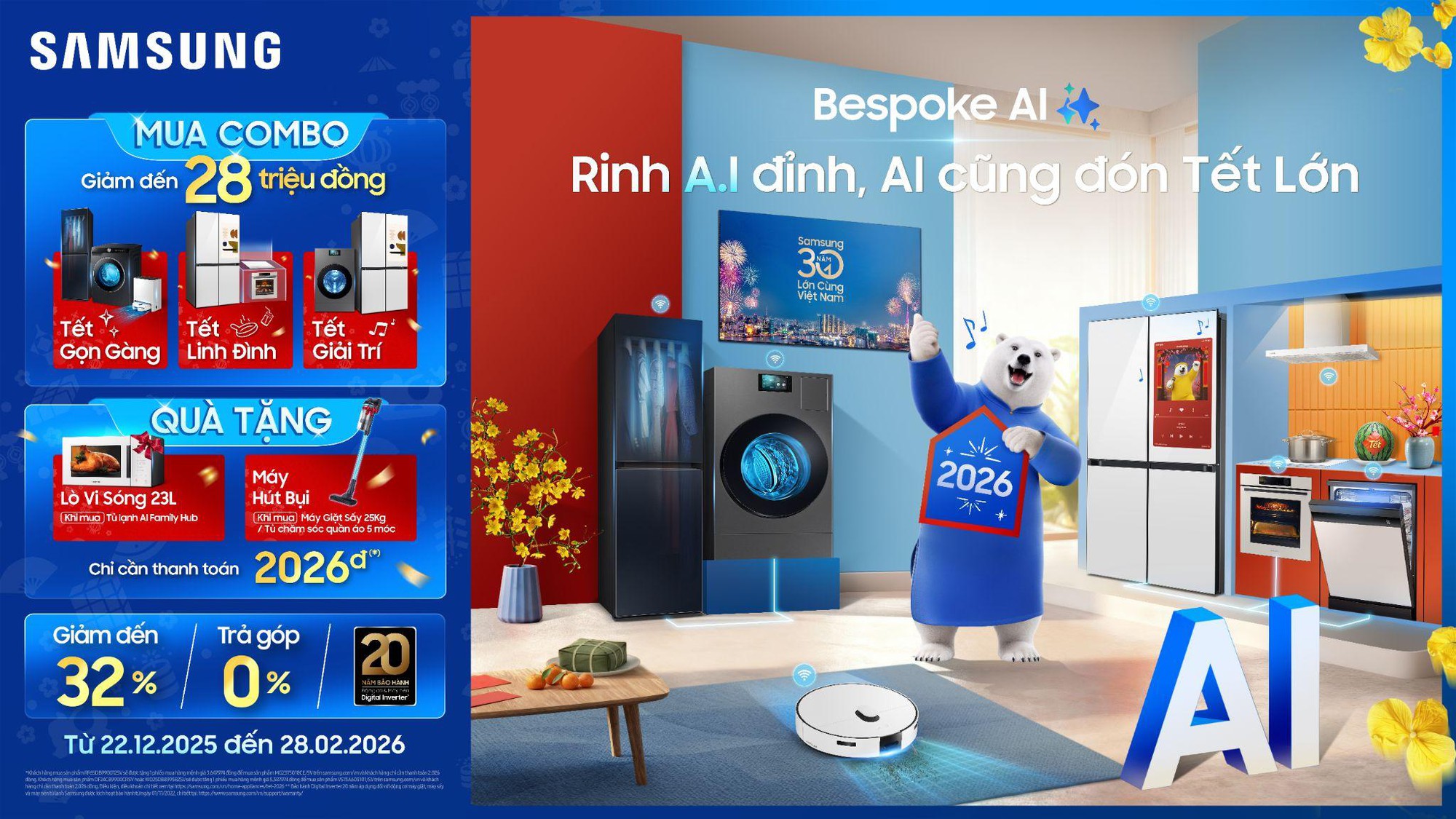 Mẹo nấu tiệc Tết nhàn tênh với bộ sản phẩm bếp tích hợp AI của Samsung- Ảnh 5.