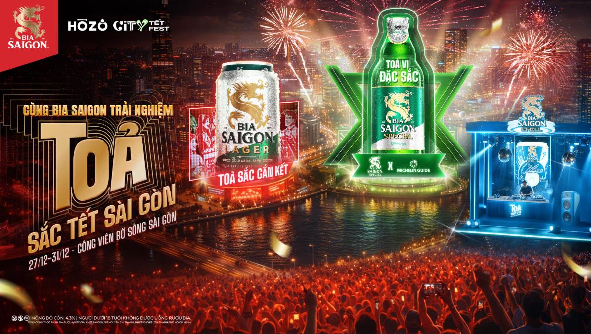 Bia Saigon mang trải nghiệm "Tỏa sắc Tết Sài Gòn" đến với Hozo City Tết Fest 2025- Ảnh 1.