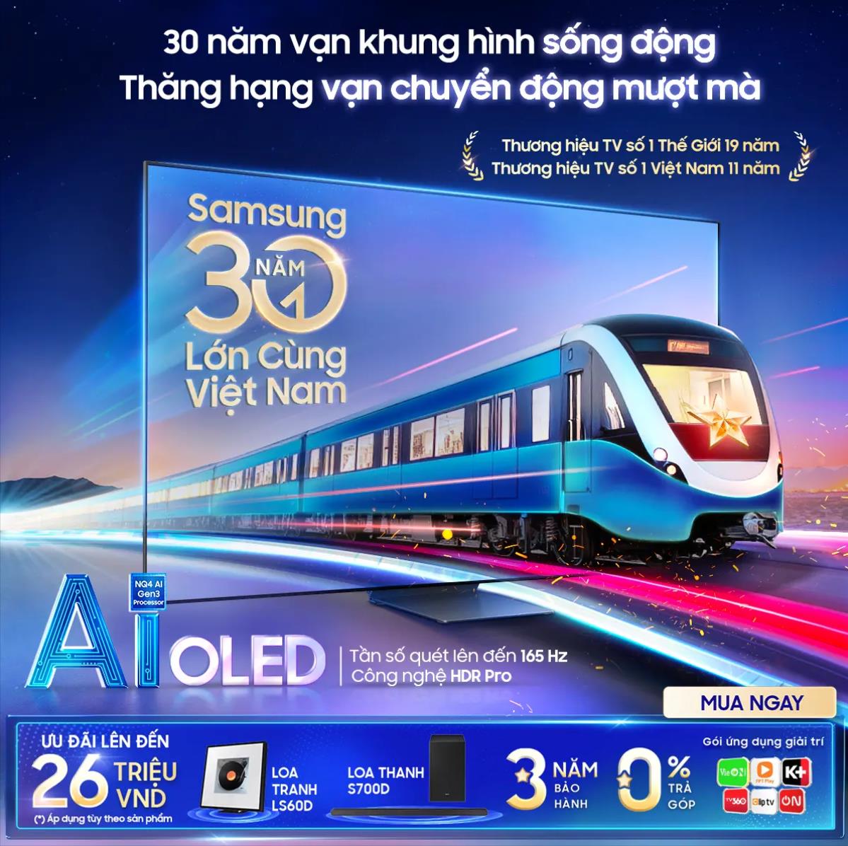 Mừng 30 năm Samsung Việt Nam, bước vào kỷ nguyên AI cùng TV thế hệ mới- Ảnh 1.