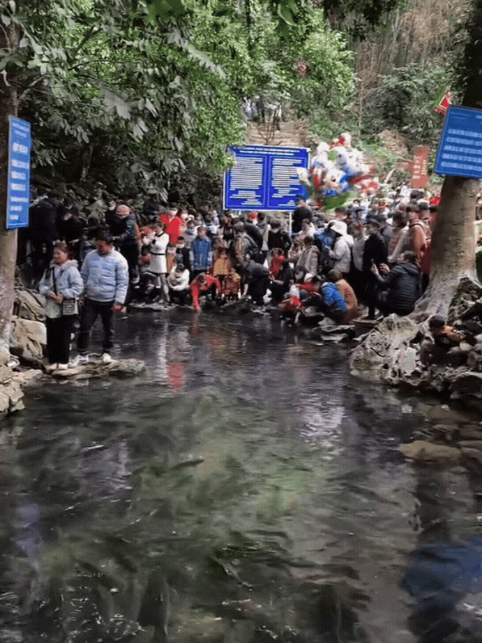 H&agrave;ng vạn người đổ về suối c&aacute; thần ở Thanh H&oacute;a đầu năm mới bởi sức h&uacute;t từ những c&acirc;u chuyện huyền b&iacute;- Ảnh 8.