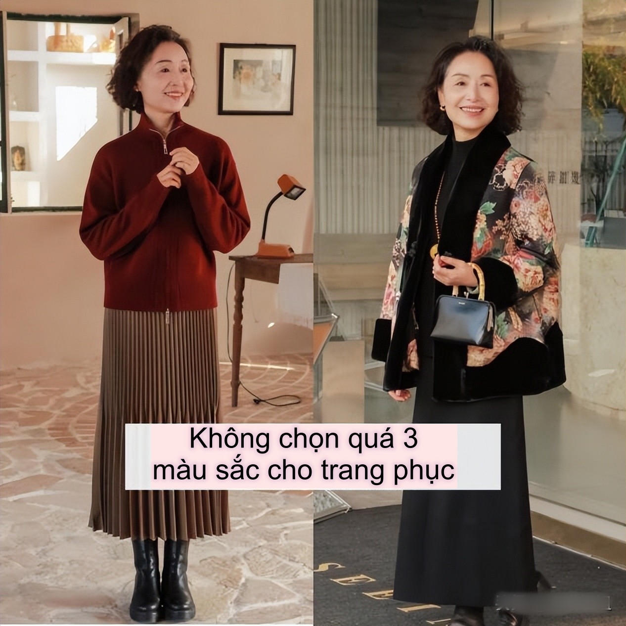 Phong thái của phụ nữ trung niên: Váy dài qua gối, trang phục không bó, tóc ngắn thanh lịch vô cùng- Ảnh 6.