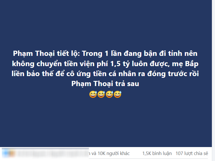 Mẹ bé Bắp lên tiếng chuyện "ứng trước tiền cá nhân đóng viện phí cho con rồi Phạm Thoại chuyển lại sau"- Ảnh 4.