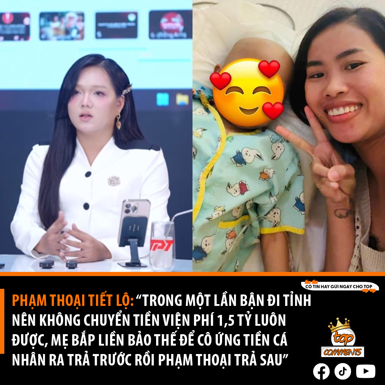 Mẹ bé Bắp lên tiếng chuyện "ứng trước tiền cá nhân đóng viện phí cho con rồi Phạm Thoại chuyển lại sau"- Ảnh 5.