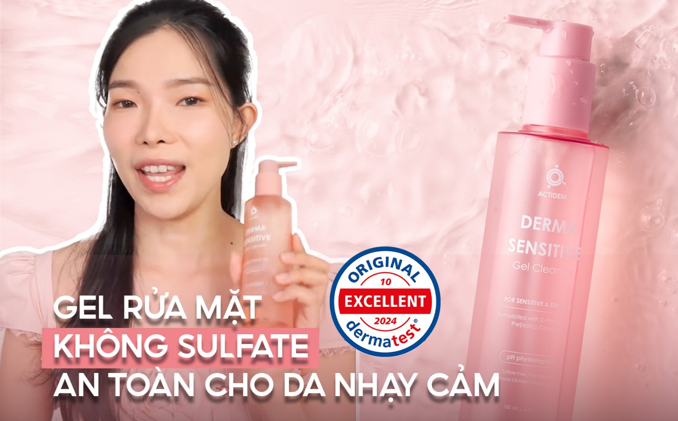 Gel rửa mặt Actidem Derma Sensitive đạt chuẩn châu Âu Dermatest dành cho da nhạy cảm được Beauty Blogger đánh giá cao- Ảnh 1.