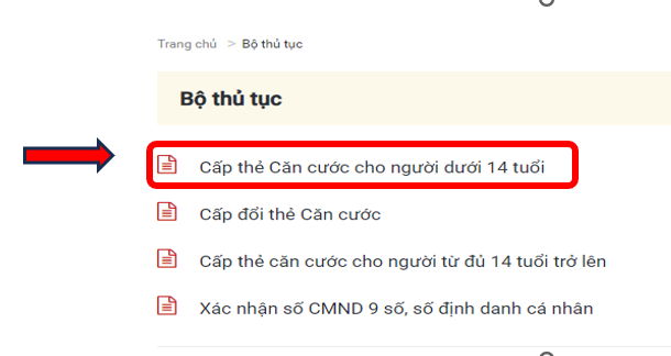 Cách nộp hồ sơ online cấp thẻ Căn cước cho trẻ em dưới 14 tuổi- Ảnh 7.