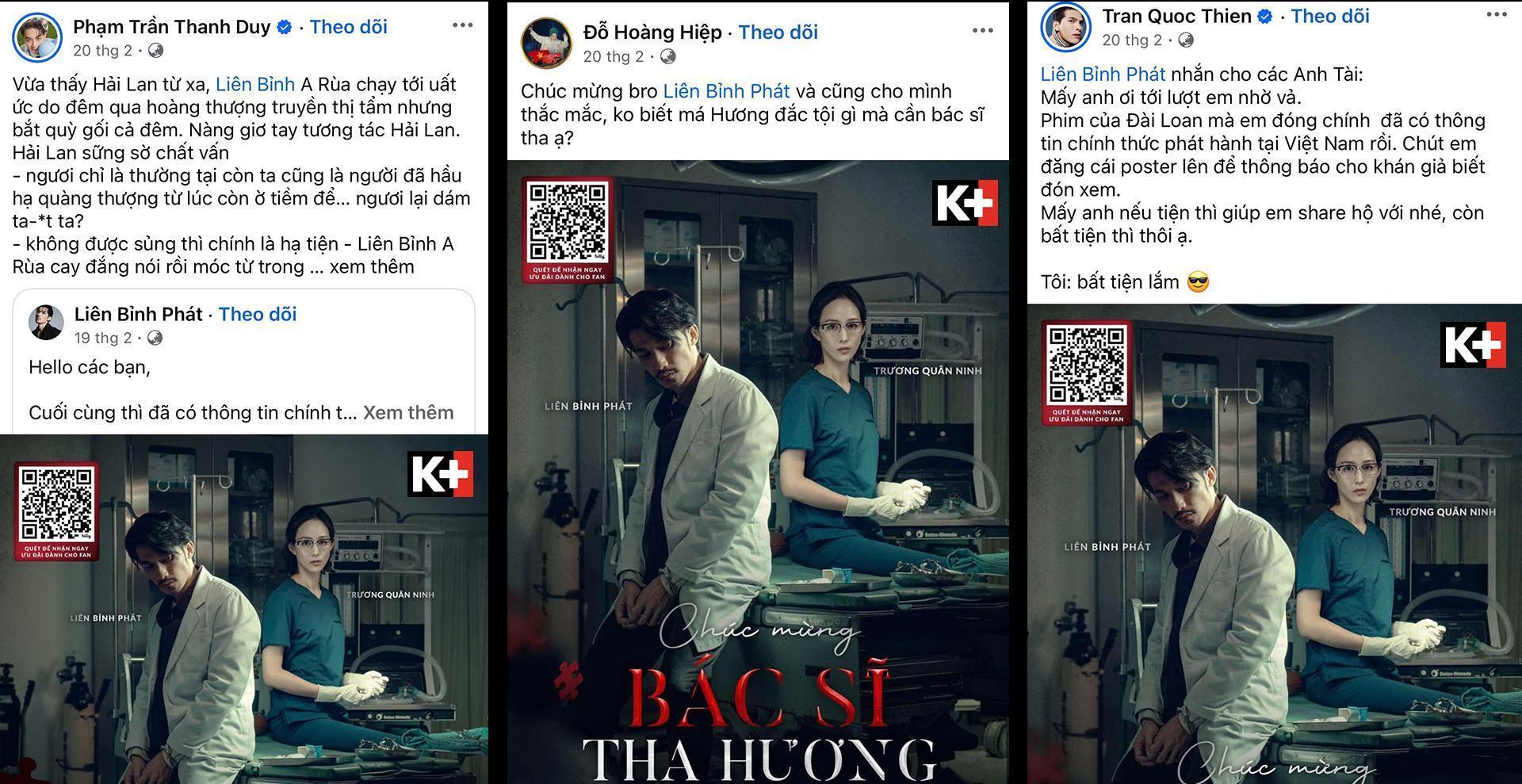 Dàn “anh trai chông gai” đồng loạt chúc mừng bom tấn truyền hình của Liên Bỉnh Phát lên sóng K+- Ảnh 2.
