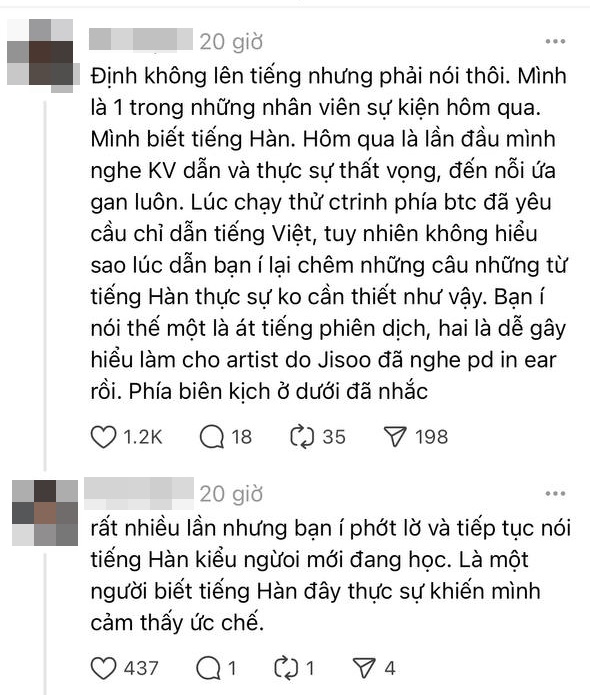 MC Khánh Vy nói tiếng Hàn với Jisoo tại buổi fanmeeting ở Hà Nội bỗng trở thành chủ đề tranh cãi- Ảnh 1.