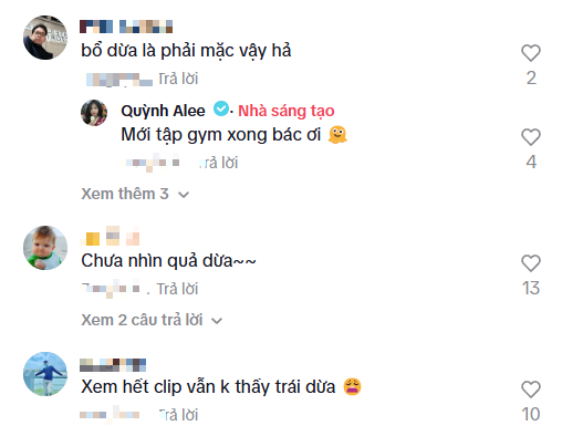 Làm clip bổ dừa, Quỳnh Alee nhận về nhiều bình luận khen chê- Ảnh 8. Làm clip bổ dừa, Quỳnh Alee nhận về nhiều bình luận khen chê- Ảnh 8.