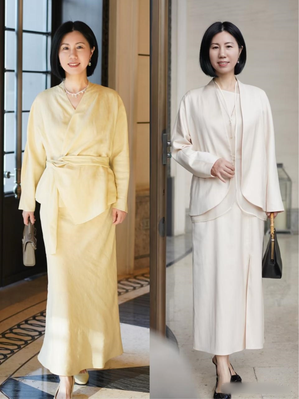 Phụ nữ tuổi 50+ đừng mặc bừa! Chọn quần ống rộng và váy dài qua gối để tái tạo vẻ đẹp thanh lịch- Ảnh 9. Phụ nữ tuổi 50+ đừng mặc bừa! Chọn quần ống rộng và váy dài qua gối để tái tạo vẻ đẹp thanh lịch- Ảnh 9.