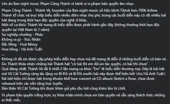 Nam ca sĩ bị tố chuyên "hát chùa" nhiều ca khúc Vpop, thái độ thách thức, vướng tranh cãi lớn- Ảnh 2.