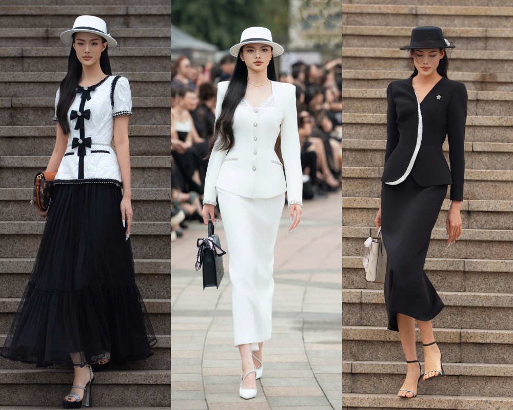 Hoàng Thùy, Đỗ Hà chinh phục sàn runway với 25 bậc thang dốc thẳng đứng- Ảnh 12. Hoàng Thùy, Đỗ Hà chinh phục sàn runway với 25 bậc thang dốc thẳng đứng- Ảnh 12.