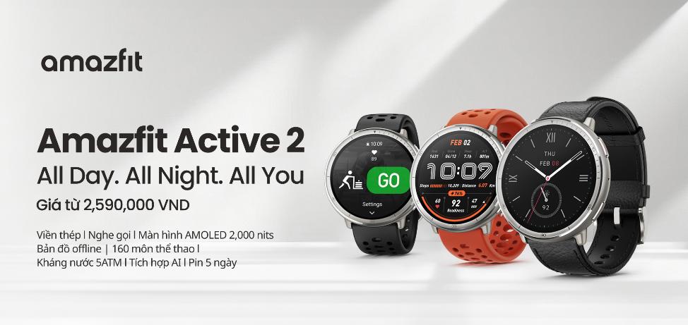 Ra mắt Amazfit Active 2 - Đồng hồ thông minh GPS cùng bạn yêu bản thân- Ảnh 1.