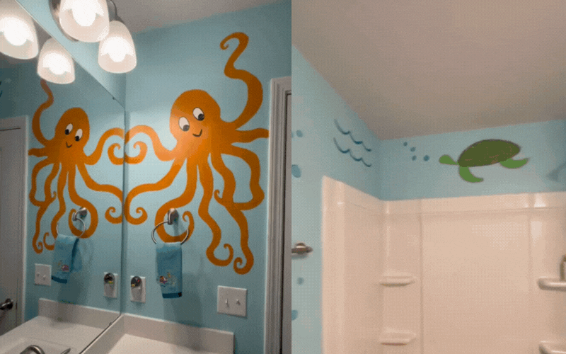 Thay vì decor tủ đựng túi hiệu, hội bỉm sữa chuyển qua decor phòng tắm cho con: "Cũng xin là ở cả ngày cũng được"- Ảnh 2.