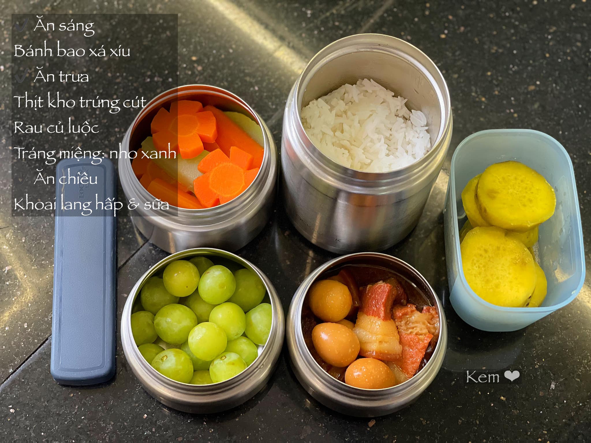 Mẹ Hà Nội nấu cơm 2 bữa/ngày cho con gái mang đến lớp, dân tình "rụng tim" với những hộp cơm nhà đẹp như mơ- Ảnh 3.