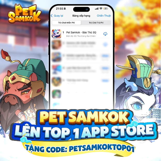 Pet Samkok bùng nổ BXH toàn Đông Nam Á: Top 1 Store Việt Nam, top Feature tại Thái Lan và Indonesia- Ảnh 2.