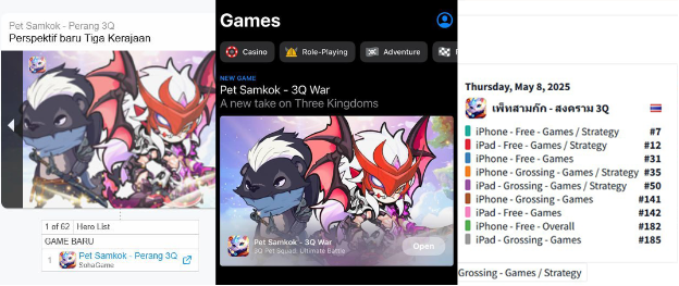 Pet Samkok bùng nổ BXH toàn Đông Nam Á: Top 1 Store Việt Nam, top Feature tại Thái Lan và Indonesia- Ảnh 3.