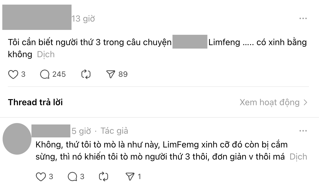 "Xinh cỡ Lim Feng còn bị cắm sừng": Quan điểm độc hại gì thế này?- Ảnh 3. "Xinh cỡ Lim Feng còn bị cắm sừng": Quan điểm độc hại gì thế này?- Ảnh 3.