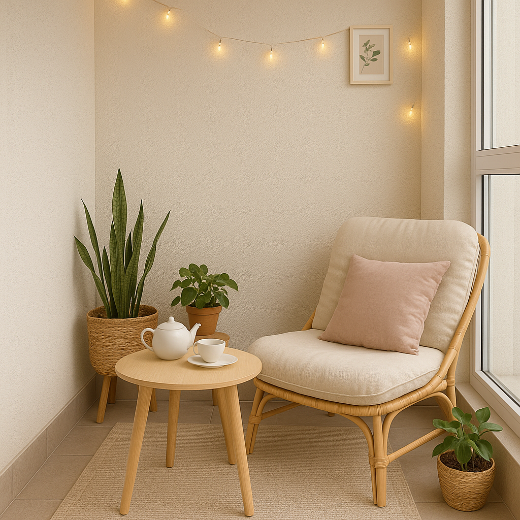 Làm thế nào để biến 3m² góc ban công căn hộ 50m² thành nơi thư giãn đọc sách, uống trà chỉ với 5 triệu đồng?- Ảnh 2.