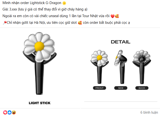 Lightstick G-Dragon phi mã hơn giá vàng, fan Việt điên cuồng MUA!- Ảnh 6. Lightstick G-Dragon phi mã hơn giá vàng, fan Việt điên cuồng MUA!- Ảnh 6.