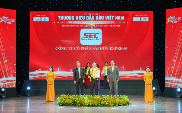 Sài Gòn Express khẳng định thương hiệu với Top 10 Thương hiệu dẫn đầu Việt Nam 2025- Ảnh 1.