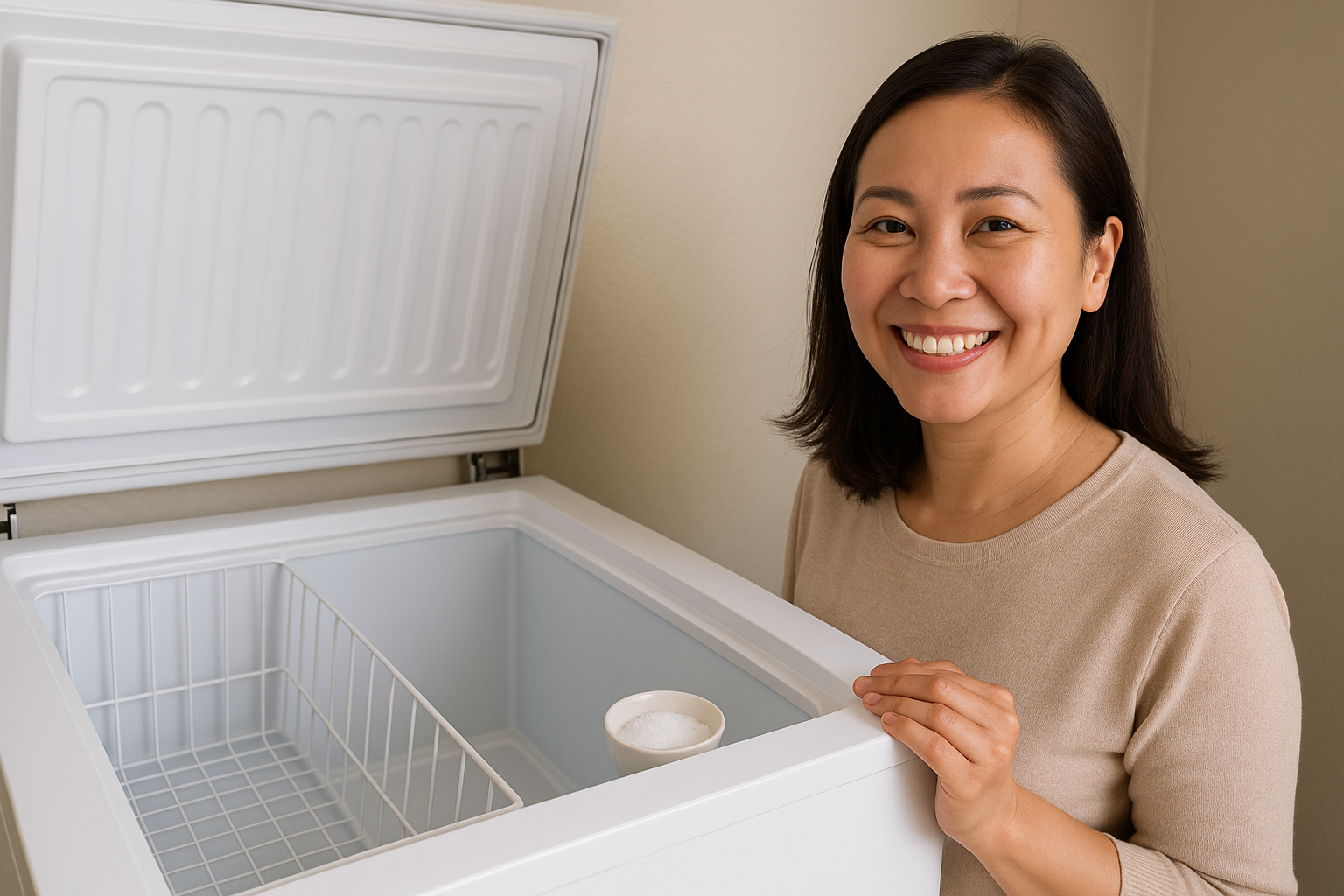 Khử sạch mùi tanh trong ngăn đựng cá tủ đông chỉ với muối và giấm – không cần dùng viên khử mùi- Ảnh 3.