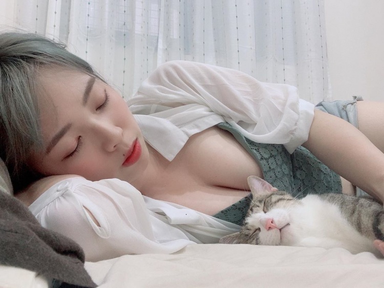 Chỉ nằm ngủ cùng mèo cưng trên sóng, nữ streamer gợi cảm vẫn thu hút hàng nghìn người theo dõi, không thể rời mắt- Ảnh 2. Chỉ nằm ngủ cùng mèo cưng trên sóng, nữ streamer gợi cảm vẫn thu hút hàng nghìn người theo dõi, không thể rời mắt- Ảnh 2.