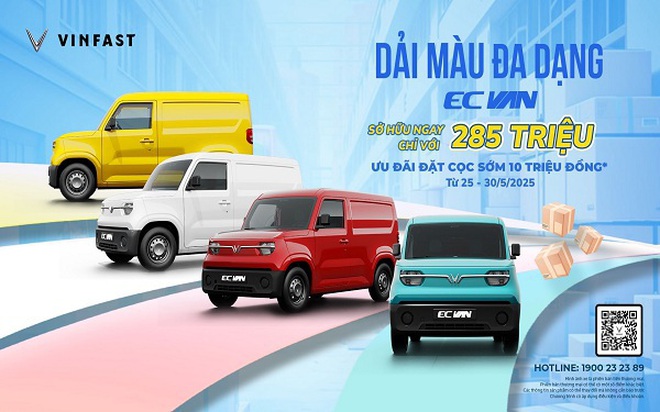 Khách hàng Việt háo hức khoe “bấm nút” chốt cọc sớm VinFast EC Van
- Ảnh 1. Khách hàng Việt háo hức khoe “bấm nút” chốt cọc sớm VinFast EC Van
- Ảnh 1.