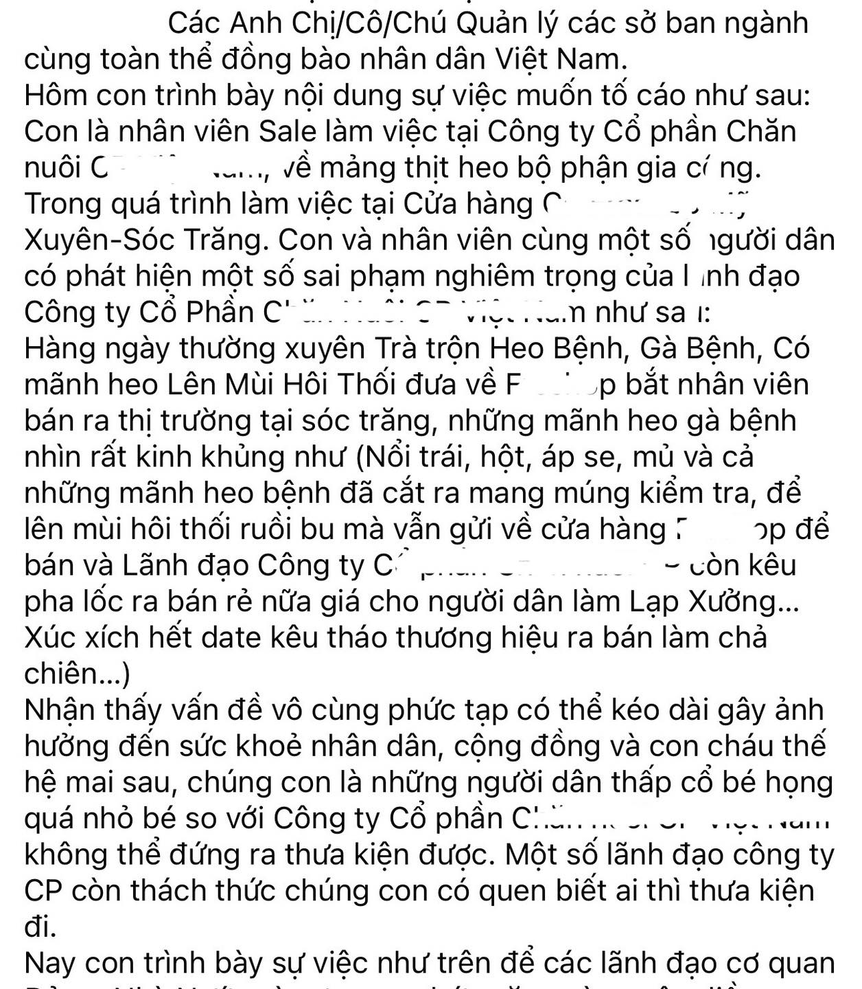 C.P. Việt Nam lên tiếng khi bị tố bán thịt heo, gà bệnh ra thị trường: Thông tin bịa đặt- Ảnh 3.
