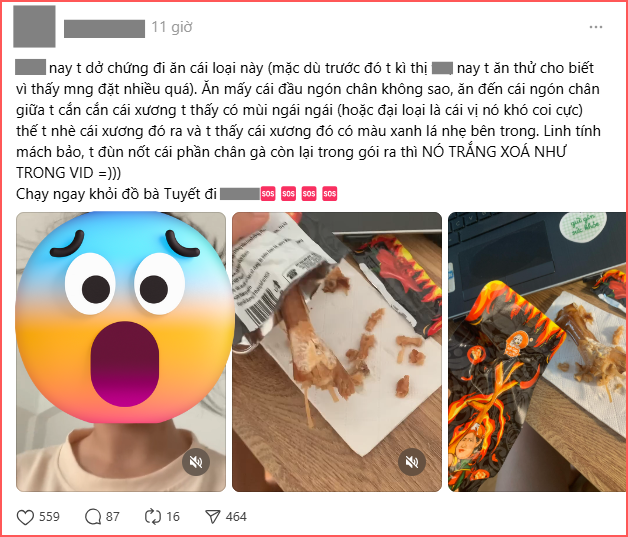 Lần đầu thử chân gà của Ăn Cùng Bà Tuyết khiến cô gái khiếp sợ: Thịt mốc trắng, xương có màu xanh?!- Ảnh 1. Lần đầu thử chân gà của Ăn Cùng Bà Tuyết khiến cô gái khiếp sợ: Thịt mốc trắng, xương có màu xanh?!- Ảnh 1.